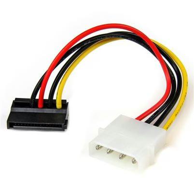 Startech.Com Adaptador Cable 15cm Alimentación Sata Ángulo A La Izquierda 15 Pines A 4 Pines Lp4