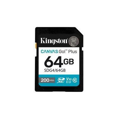 Memoria Micro Sd Kingston Technology Canvas Go! Plus Sdg4/64gb Tipo Micro-Sdxc Capacidad De Almacenamiento 64gb Clase 10 Color Negro, Azul