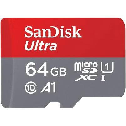 Memoria Micro Sd Sandisk Qd111 Sdsdqas4-064g-Bp Tipo Micro-Sdxc Capacidad De Almacenamiento 64 Gb Uhs-I Clase 10 Color Rojo, Gris