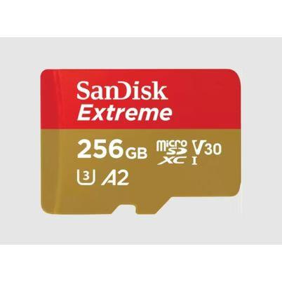 Memoria Flash Sandisk Extreme Microsdxc 256gb Uhs-I (U1) Clase 3 Con Ada´Tador Oro, Rojo
