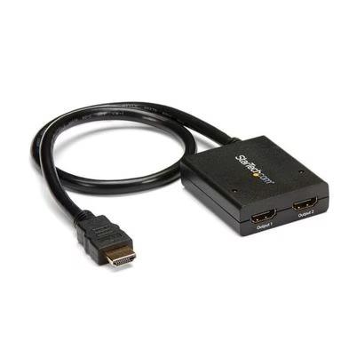 Startech.Com Multiplicador De Vídeo Hdmi De 2 Puertos - Splitter Hdmi 4k 30hz De 2x1 Alimentado Por Usb