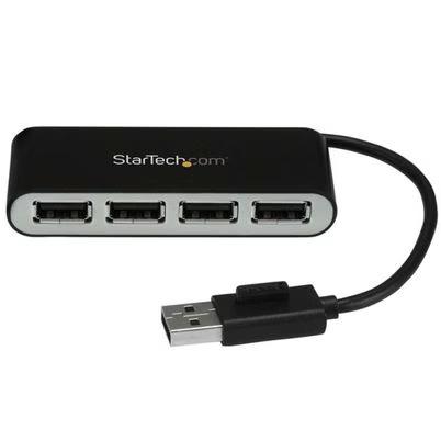 Startech.Com Concentrador Ladrón Usb 2.0 De 4 Puertos Con Cable Integrado - Hub Portátil Usb 2.0