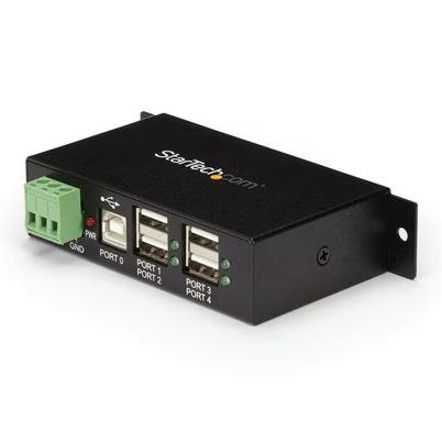 Startech.Com Hub Industrial De 4 Puertos Usb 2.0 Con Protección Antiestática Esd