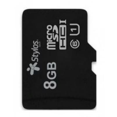 Memoria Flash Stylos Stmsds1b Microsdhc 8gb Uhs-I (U1) Clase 10 Con Adaptador Negro