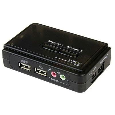 Startech.Com Juego De Conmutador Kvm De 2 Puertos Con Todo Incluido - Usb - Audio Y Vídeo Vga