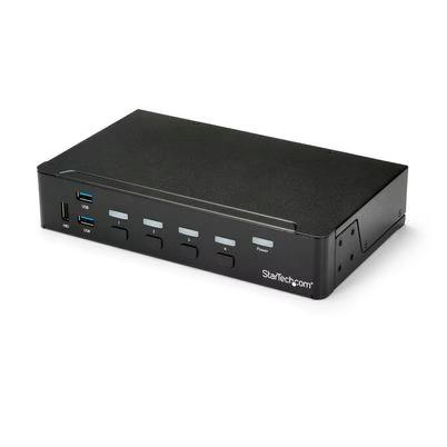 Startech.Com Switch Conmutador Kvm De 4 Puertos Hdmi 1080p Con Usb 3.0