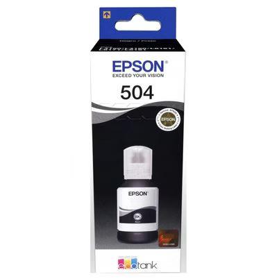 Botella De Tinta Epson T504120-Al Negra De Alto Rendimiento Para Impresión Continua