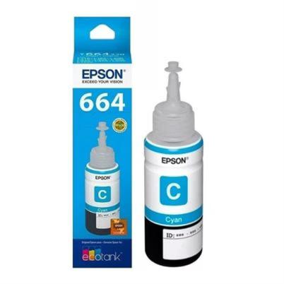 Tanque De Tinta Epson 664 T664220-Alcolor De La Tinta Cian Contenido 70ml Compatible Con Impresoras Ecotank L200 L220 L310