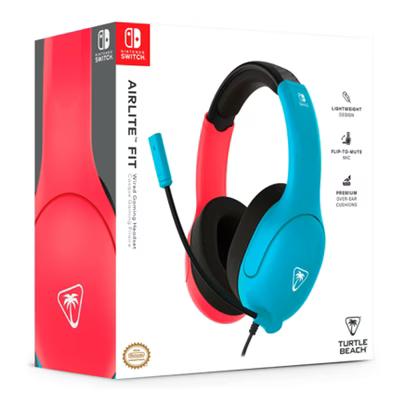 Audífonos Turtle Beach Airlite Fit Tbc-2002-55 Estilo Diadema Biauricular Circumaural Conectividad Alámbrica Interfaz 3.5 Mm Longitud Del Cable 1.1 M Color Azul, Rojo