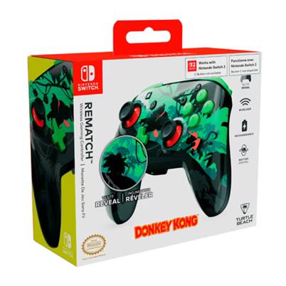 Control Turtle Beach Rematch Donkey Kong Tbc-8101-55 Conectividad Inalámbrica Interfaz Usb-C Alcance Inalámbrico 9 M Compatible Con Nintendo Switch, Switch Lite Color Negro, Verde