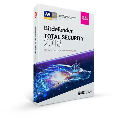 Antivirus Bitdefender Total Security 2018, 1y, 3u, Mx 3 Usuario(S) 1 Año(S) Español