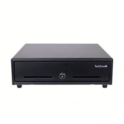 Cajon De Dinero Techzone Tzbe4b8m90, Compartimento, 4 Billetes, 8 Monedas, Removible, Negro