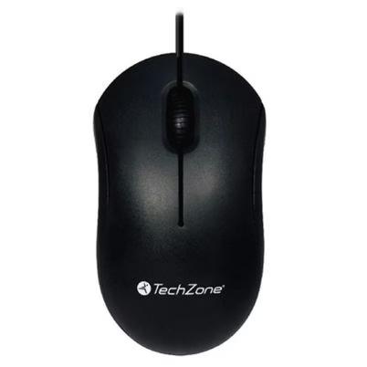 Mouse Techzone Tzmou01 Óptico 800 Dpi Alámbrico Negro