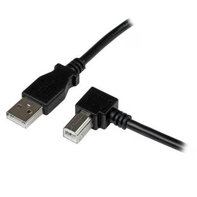 Startech.Com Cable Adaptador Usb 3m Para Impresora Acodado - 1x Usb A Macho - 1x Usb B Macho En Ángulo Derecho