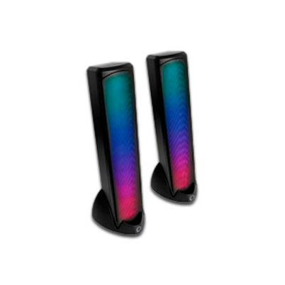 Bocinas Gamer Perfect Choice Rgb Bluetooth 3.5mm Estéreo 2.0 Color Negro