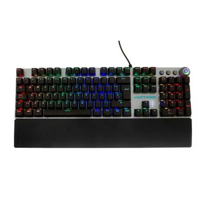 Teclado Vortred V-930600 Alambrico Usb Descansa Muñecas Negro