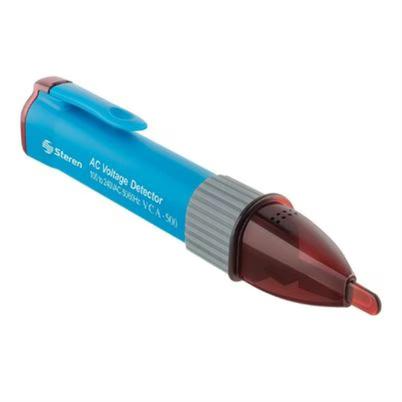 Probador De Voltaje Steren Vca-500 Sensibilidad Del Voltaje 100 A 240v Alimentación De 3v Frecuencia: 50/60 Hz Color Azul