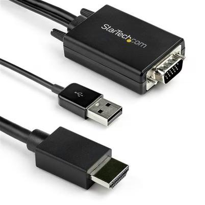 Startech.Com Cable De 2m Adaptador Vga A Hdmi - Alimentado Por Usb - 1080p