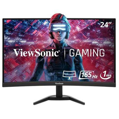Monitor Viewsonic Vx Series Vx2418c (24") Panel Va Resolución (1920x1080) Tiempo De Respuesta 1ms Puertos Displayports, Hdmi Tipo De Hd Full Hd Color Negro