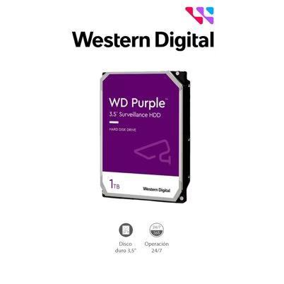 Disco Duro Interno Western Digital Western Wd11purz (3.5") 1tb Serial Ata Iii Transferencia 6 Gbit/S 5400 Rpm Color Morado