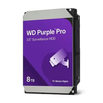 Disco Duro Externo Western Digital Purple Pro Smart Video Wd8002purp (3.5") Capacidad De Almacenamiento 8tb Interfaz Serial Sata Transferencia De Datos 6 Gbit/S Rotación 7200 Rpm Color Del Producto Negro, Morado