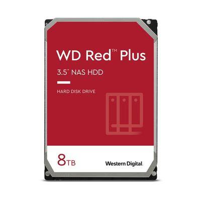 Unidad De Disco Duro Interno Western Digital Red Plus Wd80efpx (3.5") Capacidad 8tb Transferencia De Datos 6gbit/S 5640 Rpm Interfaz Serial Ata Iii Color Gris, Rojo