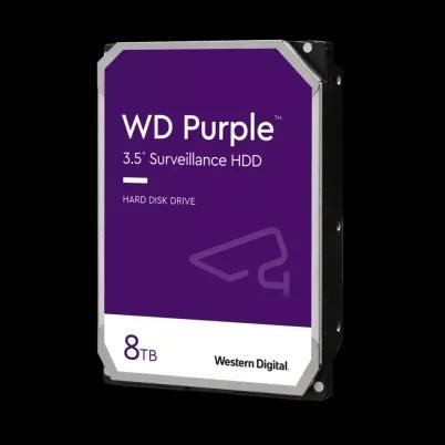 Disco Duro Interno Wd Purple 8tb 3.5 Escritorio Sata3 6gb/S 256mb 24x7 Dvr Nvr 1-16 Bahias 1-64 Camara Wd85purz