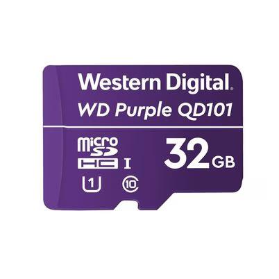 Memoria Flash Western Digital Wd Purple Sc Qd101 Microsdhc 32gb Clase 10 U1 On Adaptador