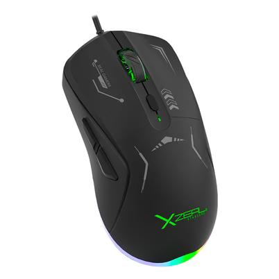 Mouse Gamer Xzeal Starter 7200 Dpi 6 Botones Rgb Negro