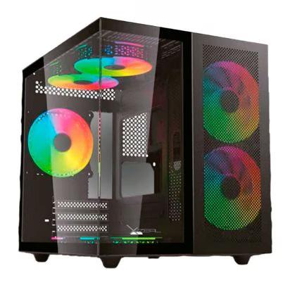 Gabinete Xzeal Cxi1 Xzgamc1b Tarjetas Soportadas Micro-Atx, Mini-Itx Usb 3.0 Sin Fuente De Poder 3 Ventiladore(S) Mini Torre Iluminación Rgb Material Plástico Acero Spcc, Cristal Templado Color Negro