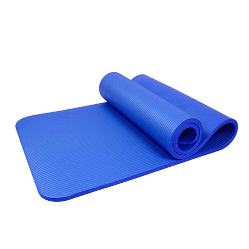  innhom Tapete de yoga de 1/3 de pulgada de grosor para mujeres,  tapete de ejercicio para yoga, pilates, gimnasio en casa, antideslizante,  con correa de transporte, color azul : Deportes y